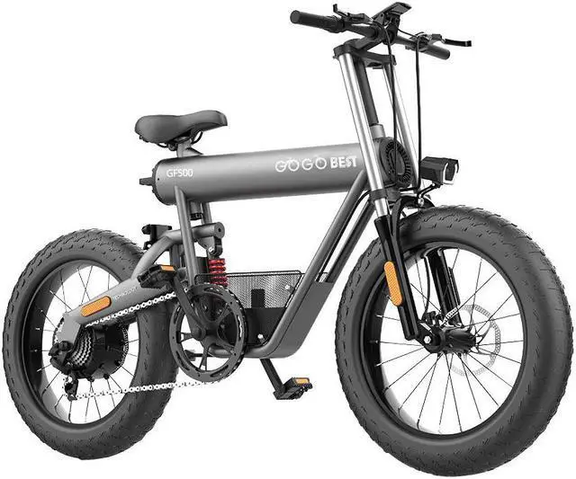 Main image of GOGOBEST 20" Fat Tire Electric Bike GF500,750W 48V 20AH Electric Mountain Bike 28 MPH for Adults Front Fork Suspension & Shock Absorber Shimano 7-Speed 3 Riding Modes