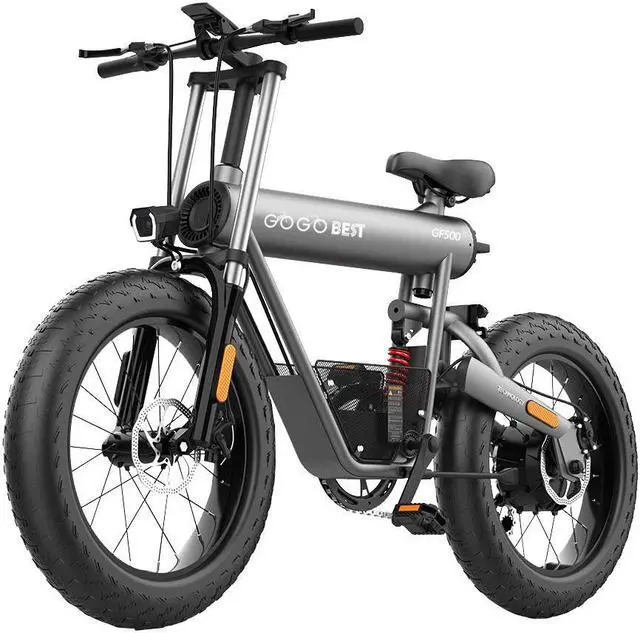 Alt view image 3 of 7 - GOGOBEST 20" Fat Tire Electric Bike GF500,750W 48V 20AH Electric Mountain Bike 28 MPH for Adults Front Fork Suspension & Shock Absorber Shimano 7-Speed 3 Riding Modes