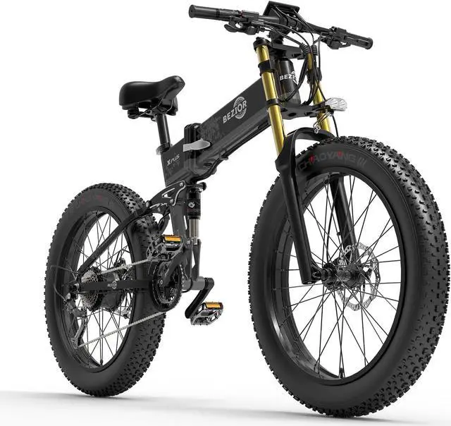 Alt view image 2 of 5 - BEZIOR-X Plus Foldable Electric Bicycle, 26-Inch Wheels, 48V, 1500W, Maximum Speed 40Km/h, Load 200Kg, Hydraulic Disc Brake