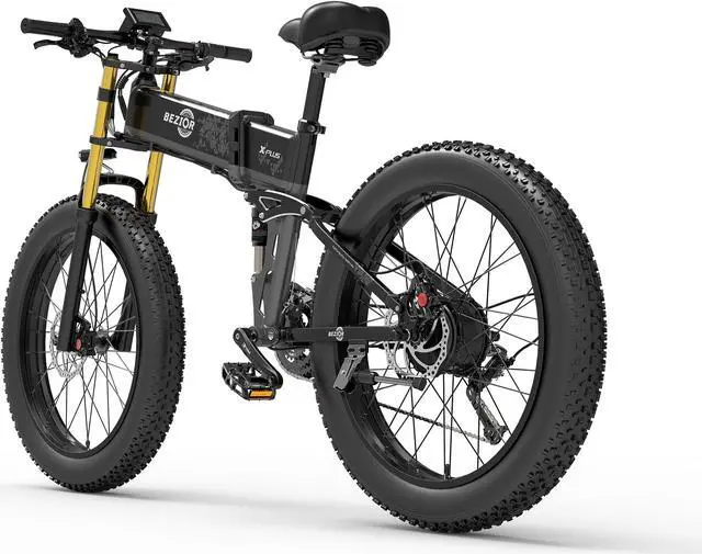 Alt view image 4 of 5 - BEZIOR-X Plus Foldable Electric Bicycle, 26-Inch Wheels, 48V, 1500W, Maximum Speed 40Km/h, Load 200Kg, Hydraulic Disc Brake