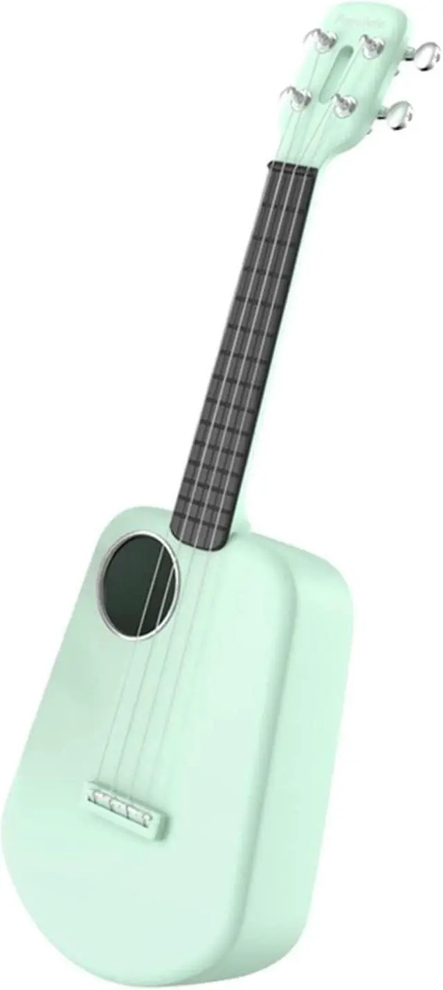 Alt view image 2 of 5 - Populele 2 23 Inch Carbon Fiber USB Smart Ukulele APP Control With Led Lamp Beads Cyan