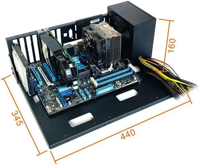 Alt view image 4 of 7 - ALAMENGDA AL02 Open Computer Case,Two-way Server Test bench E-ATX/ATX Motherboard Tray Test Stand E-ATX Mid tower E-ATX Full Tower