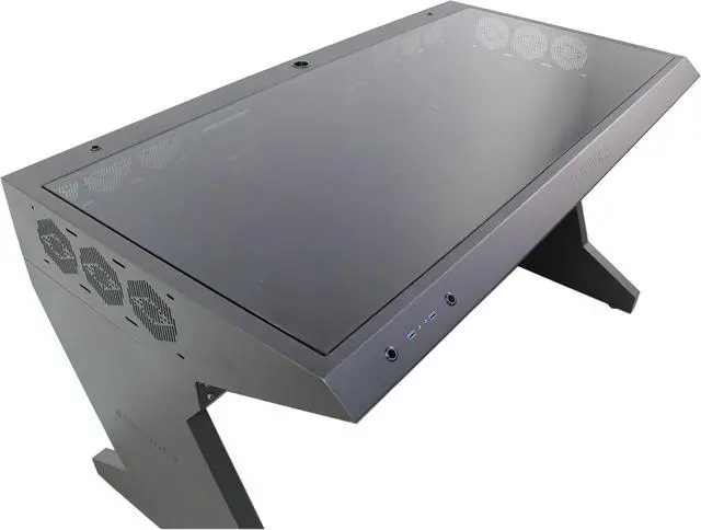 Alt view image 2 of 7 - ALAMENGDA BOOT-X  63" RGB Built-in ATX Full Tower PC Computer Case,  E-ATX/ATX/M-ATX/ITX Full-Tower  Tempered Glass Steel Desk Case,  All-in-one Table Case, Black