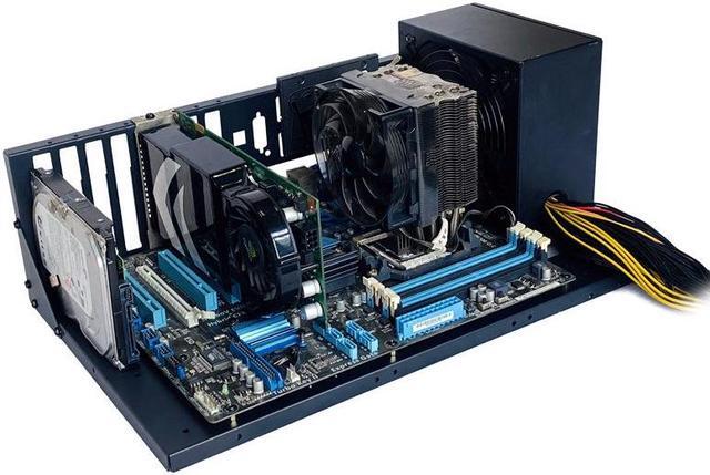 Alt view image 6 of 7 - ALAMENGDA Open Computer Case,Two-way Server ATX Motherboard Tray Test Stand, Test bench, ATX Mid Tower Mid Tower-2Pack