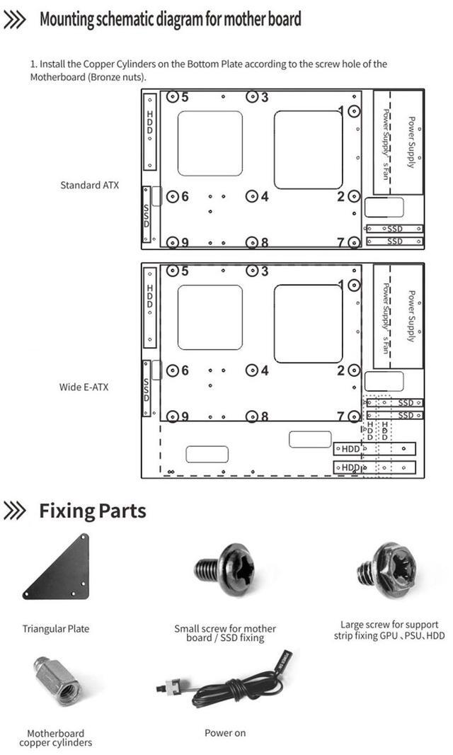 Alt view image 7 of 7 - ALAMENGDA Open Computer Case,Two-way Server ATX Motherboard Tray Test Stand, Test bench, ATX Mid Tower Mid Tower-2Pack