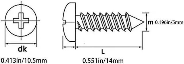 Alt view image 2 of 4 - Case side panel M5 x 12mm Stainless Steel Truss Phillips Head Connection Screw*1085 set