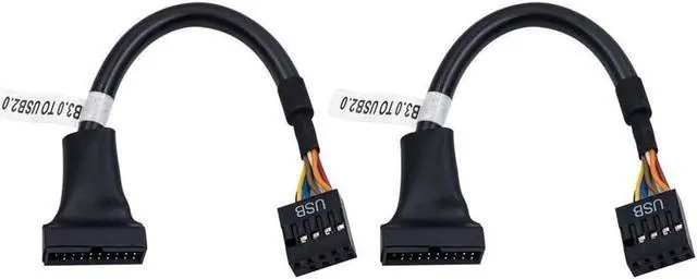 Main image of USB 3.0 Header to USB 2.0,USB 3.0 to USB 2.0 Motherboard Adapter Cable,19 Pin USB3.0 Male to 9 Pin USB2.0 Female Motherboard Cable Adapter Converter 6 inch/15cm (2-Pack)