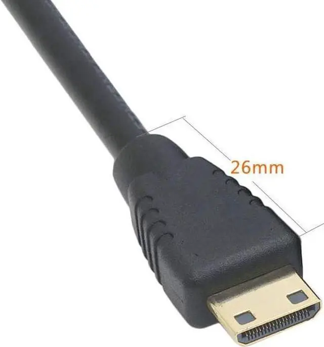 Alt view image 3 of 5 - Mini HDMI to HDMI Adapter (HDMI to Mini HDMI Adapter) 6 Inches with 4K and HDR Support for Raspberry Pi Zero and More 2-Pack