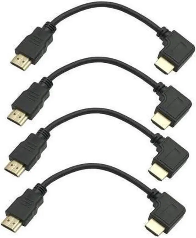 Main image of 4Pack 8Inch 8K Ultra HD High Speed 48Gpbs HDMI Cable Short 90 Degree 8K HDMI Cable 2.1 Right Angle HDMI Male to Male 8K@60hz 4K@120hz 2K@144hz eARC HDR (8inch 8K Right Angled)