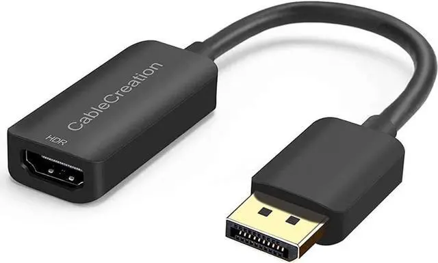 Main image of DP to HDMI Adapter HDR 4K@60Hz, CableCreation Gold-Plated DisplayPort 1.4 to HDMI 2.0 Converter (Male to Female), Support 4K@60Hz, 2K@144Hz, 1080P@144Hz, Eyefinity Multi-Display