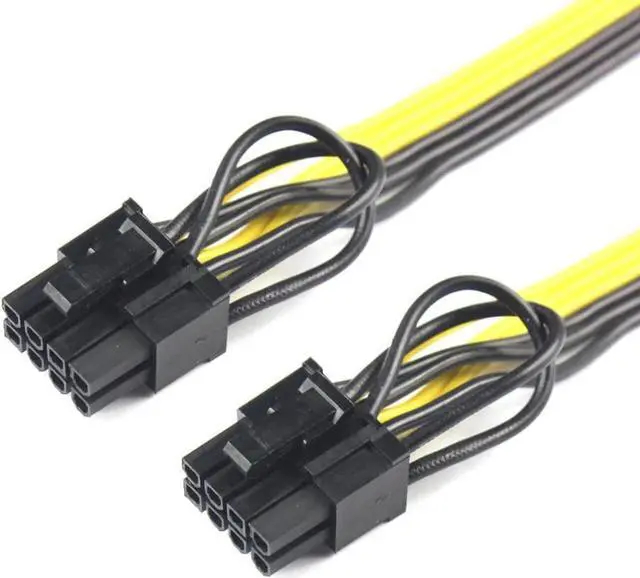 Alt view image 5 of 6 - PCIe Power Splitter Cable, GPU 6 Pin to Dual 8Pin Power Adapter PCI Express 6-pin to 2 x 8pin Ethereum Mining Video Card to PSU Power Cord - 6 Inches