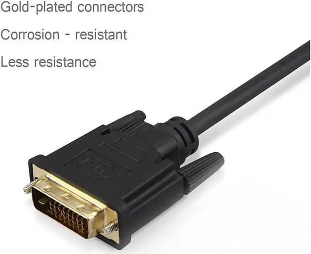 Alt view image 4 of 7 - DVI to VGA, 6FT DVI 24+1 DVI-D M to VGA Male with Chip Active Adapter Converter Cable for PC DVD Monitor HDTV