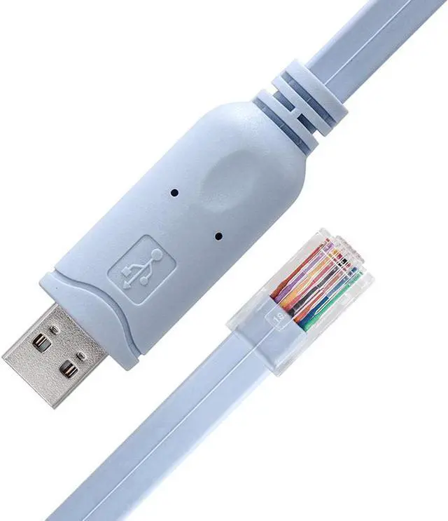 Alt view image 3 of 5 - USB Console Cable,USB to RJ45 FTDI Chip Serial RS232 Console Cable,T232+ZT213 USB2.0 RS232 to RJ45 Console Cable/Rollover Cable for Routers/AP Router/Switch/ - 6FT