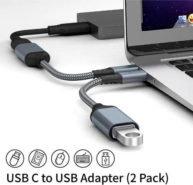 Alt view image 5 of 7 - USB C to USB 3.0 Adapter [2 pack], USB-C to USB Adapter, USB Type-C to USB,Thunderbolt 3 to USB Adapter OTG Cable for Macbook Pro/Air 2020/2018,iPad Pro 2020,Galaxy S20 S20+,Google and More