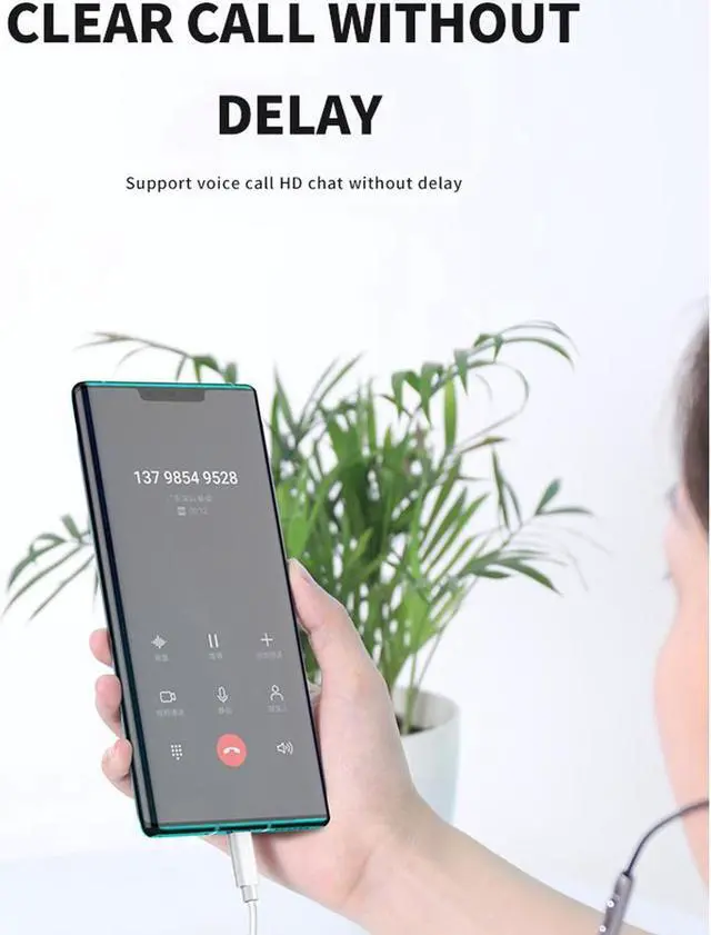 Alt view image 4 of 7 - USB C to 3.5mm Headphone Jack Adapter,Type C Fast Charge with Audio Aux Splitter Earphone Adaptor Compatible with Pixel , All Phones with Type C Interface