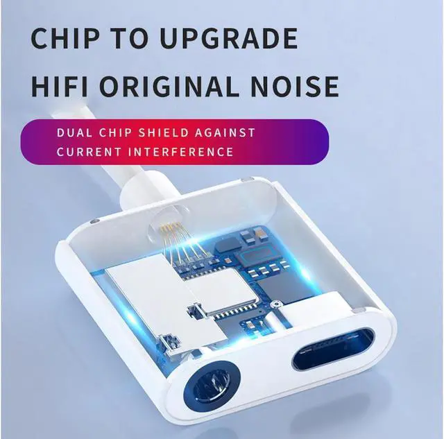 Alt view image 3 of 7 - USB C to 3.5mm Headphone Jack Adapter,Type C Fast Charge with Audio Aux Splitter Earphone Adaptor Compatible with Pixel , All Phones with Type C Interface