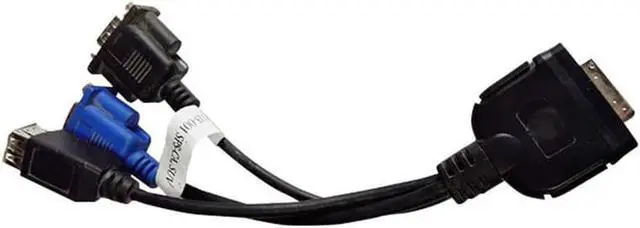 Main image of KVM Cable Serial Port+USB+VGA 409496-001 416003-001 for HP C3000 C7000 Blade Server Adapter Cable HDMI USB VGA
