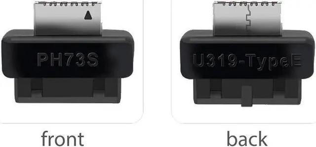 Alt view image 3 of 6 - USB 3.0 / 3.1 Gen 2 IDC 20Pin to USB 3.1/3.2 Type-E A-Key Motherboard Internal USB Header Adapter Converter for Type C Front Panel Chassis Bracket (Straight Type-180 degree)