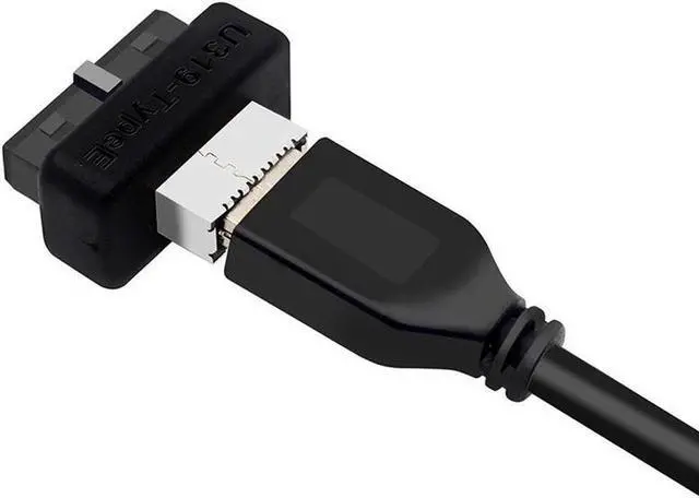 Alt view image 5 of 6 - USB 3.0 / 3.1 Gen 2 IDC 20Pin to USB 3.1/3.2 Type-E A-Key Motherboard Internal USB Header Adapter Converter for Type C Front Panel Chassis Bracket (Straight Type-180 degree)