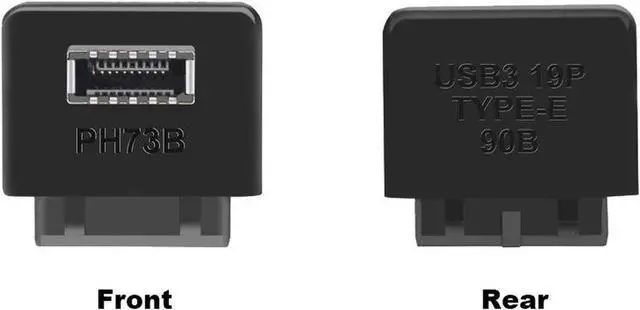 Main image of USB 3.0 / 3.1 Gen 2 IDC 20Pin to USB 3.1/3.2 Type-E A-Key Motherboard Internal USB Header Adapter Converter for Type C Front Panel Chassis Bracket (Reverse Type-90 degree)
