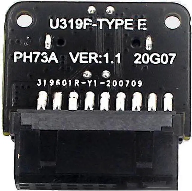Alt view image 5 of 6 - Motherboard USB 3.0 Internal 20/19 Pin Header to Type-E A-Key USB 3.1 20 Pin Type C Front Panel Header Mount Adapter (Standard Type)