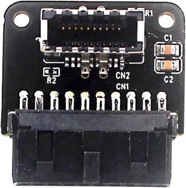 Alt view image 3 of 6 - Motherboard USB 3.0 Internal 20/19 Pin Header to Type-E A-Key USB 3.1 20 Pin Type C Front Panel Header Mount Adapter (Standard Type)