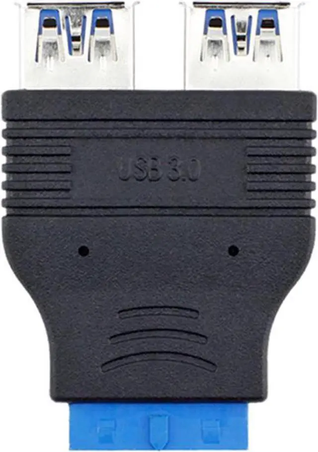 Alt view image 3 of 4 - Dual Port USB 3.0 to Motherboard Mainboard Internal 20pin /19pin Header Adapter ,20-pins to 2 X USB A Female Connector