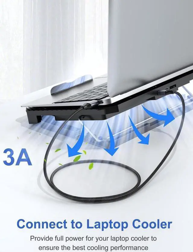 Alt view image 7 of 7 - [2 PACK] USB 3.0 to USB 3.0 Cable 3.3FT/1M, Braided USB 3.0 Cord USB A Male to Male Cable Double Sided USB 3.0 Cable, USB3.0 to USB3.0 Cord Compatible with Hard Drive, Laptop Cooler, and More
