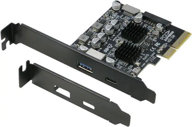 Main image of PCIE to USB 3.2 Gen 2 Expansion Adapter Card 10Gbps, PCI-e Express to USB A and USB C Controller Card with Internal Type-E and 19/20pin Header for Front Panel Mount