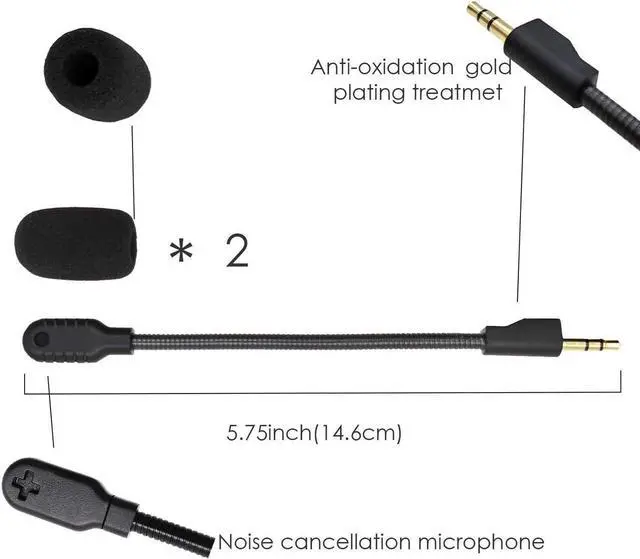 Alt view image 3 of 3 - Replacement Game Mic Compatible with L-ogitech G- PRO X 7.1 / G Pro Wireless Gaming Headsets,Detachable to Eliminate Noise Clear Sound Quality Microphone
