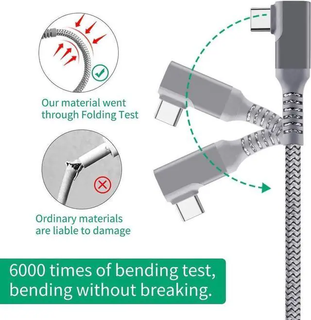 Alt view image 3 of 5 - 16.4Feet 5M VR Link Cable Compatible for Oculus Quest 2, USB 3.0 to USB Type C High Speed Data Transfer and Fast Charging USB Type C 3.2 Gen1 Cable for Quest2 VR Headset and Gaming PC (16.4ft/5M)