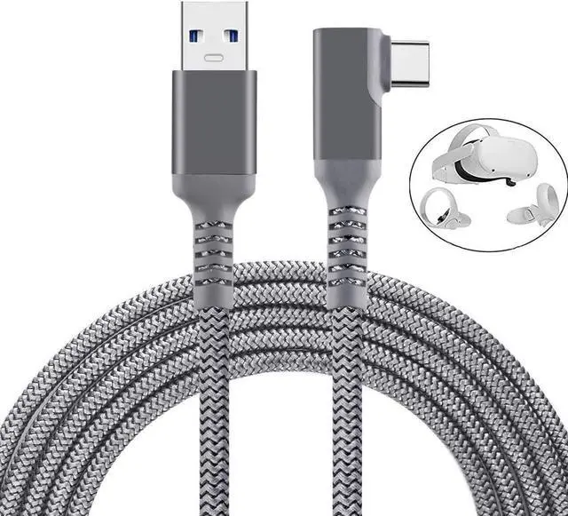 Main image of 16.4Feet 5M VR Link Cable Compatible for Oculus Quest 2, USB 3.0 to USB Type C High Speed Data Transfer and Fast Charging USB Type C 3.2 Gen1 Cable for Quest2 VR Headset and Gaming PC (16.4ft/5M)
