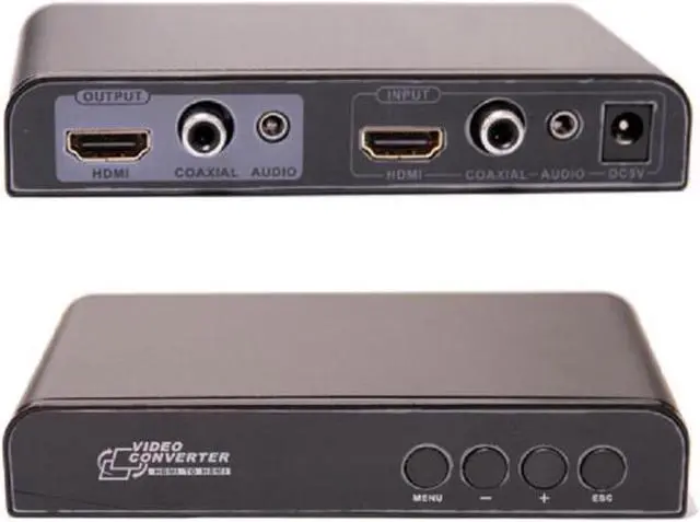 Alt view image 2 of 6 - HDMI to HDMI Video Converter, Left-right Mirror TB Mirror Over Turn UP/Down Scaler (Mirror around,flip) Coaxial 3.5mm Audio Separation Mixture