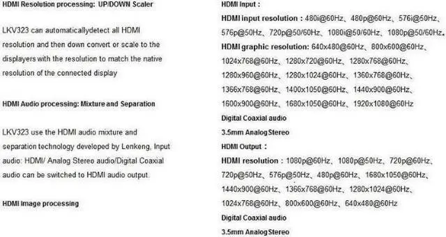 Alt view image 5 of 6 - HDMI to HDMI Video Converter, Left-right Mirror TB Mirror Over Turn UP/Down Scaler (Mirror around,flip) Coaxial 3.5mm Audio Separation Mixture