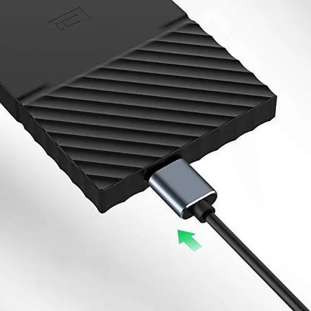 Alt view image 5 of 7 - USB C to Micro B Hard Drive Cable, 6.6ft/2M USB C Male to Micro USB Sync Cord and Wire for Portable External Hard Drives like My Passport, WD Elements,Seagate Expansion,Toshiba,Samsung M3 /Galaxy S5