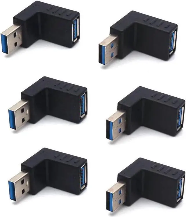 Main image of USB 3.0 A Male to A Female Connector 90 Degree Angle L Shape Converter Plug Data Adapter 3Pairs Up + Down
