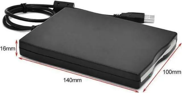 Alt view image 2 of 5 - 3.5" USB 2.0 Data External Floppy Disk Drive Portable 1.44MB USB Drive Plug and Play For Laptop PC Win 7/8/10 Mac Black
