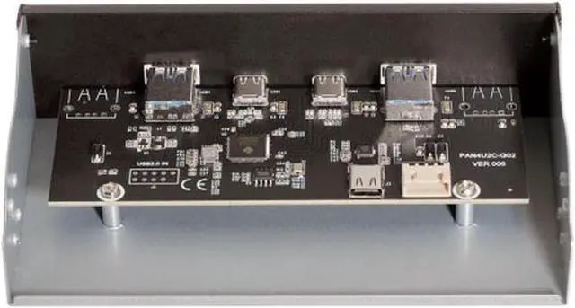 Alt view image 4 of 6 - USB-C & USB 3.0 HUB 4 Ports Front Panel to Motherboard 20Pin Connector Cable for 5.25" CD-ROM Bay U3-111