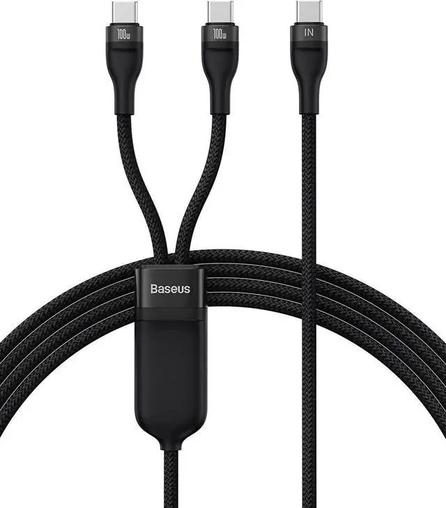 Main image of USB C Cable 100W 4.9FT 5A Type C Charger Cable Fast Charging 2 in 1 Multi Charging Cable, Nylon Braided USB C to USB C Cable for AIR/Mini 6 MacBook Galaxy S22 21 S10 Note