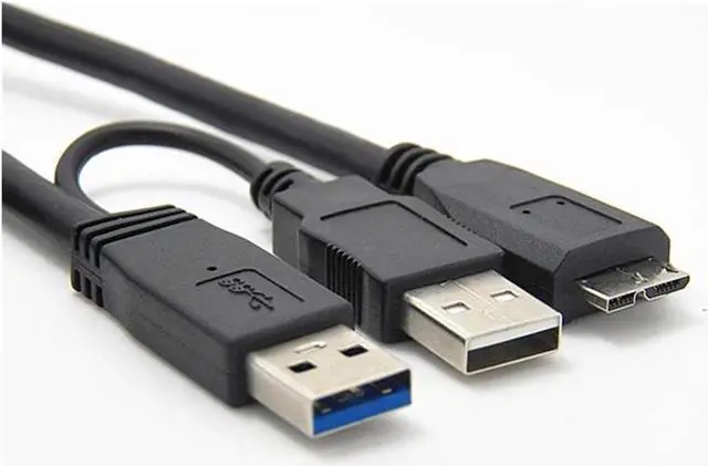 Main image of HDD USB 3.0 Type A to Micro B Y Cable USB3.0 Data Cord For External Mobile Hard Drive Disk Data Cables 1M