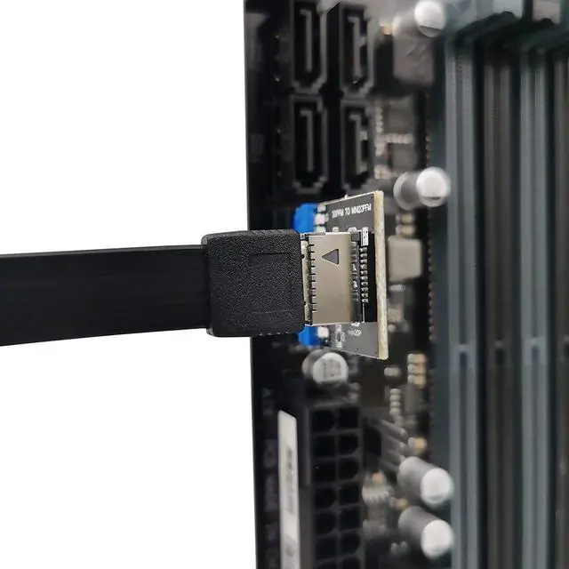 Alt view image 4 of 6 - USB 3.0 (3.1 Gen 2) Internal (19-Pin) Header to USB 3.1/3.2 Type-C (20-Pin) A-Key Front Panel Adapter