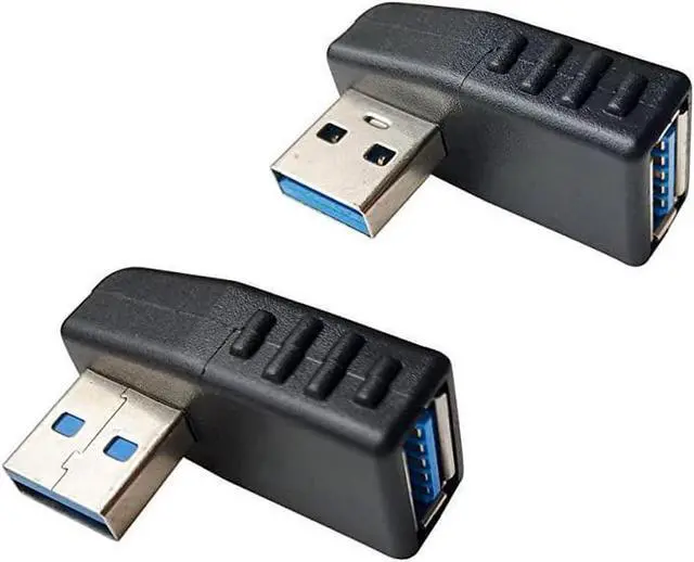 Alt view image 3 of 4 - USB 30 Male to Female 90 Degree Right Angle Extension Adapter USB Leftward and Rightward Connector