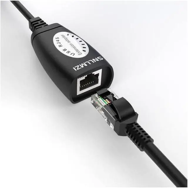 Alt view image 3 of 7 - USB to cat5 Adapter USB Over RJ45 Ethernet for Cat6/5/5e Extension Cable Adapter USB 2.0 Extender Over Cat Extender Cable Adapter