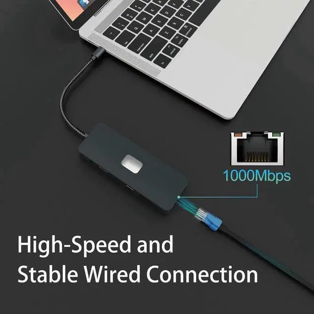 Alt view image 5 of 7 - Type C Docking Station for Laptops, 11 in 1 USB C Docking Station 3 Monitors to 4K HDMI, VGA, DP, USB C Hub Multiport Adapter to 3 * 10Gbps USB 3.2, 1000M Ethernet, PD 100W, SD/TF for Laptops