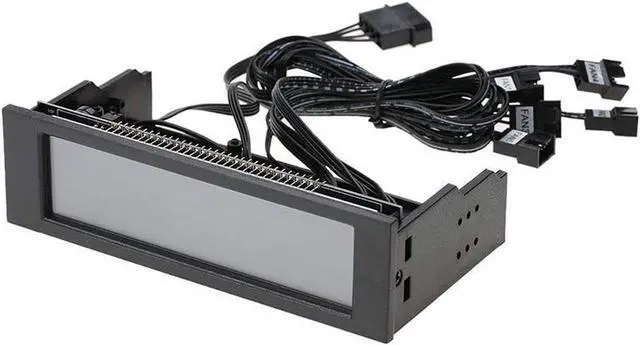 Alt view image 3 of 5 - 5.25 Touchscreen LCD 5 Way Fan Speed Controller-PC Computer Cooling Temperature Controller Front Pane w/ Temperature Monitor, RPM Display,Speed Control and Fan Fail Alarm Feature