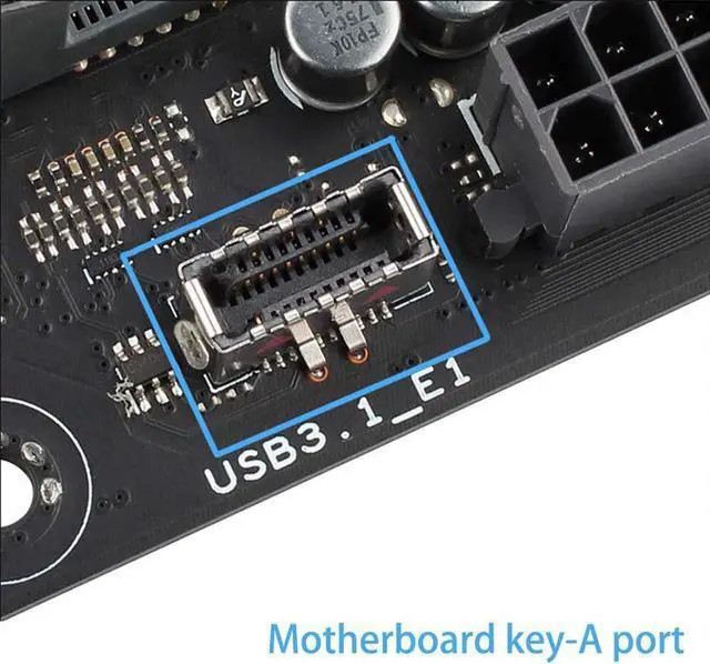 Alt view image 3 of 6 - 5.25" Optical Drive USB Type C (10Gbps) Front Panel Computer Case Expansion Board w/ USB 3.1 Motherboard Header 20Pin Key-A,7 Ports Support Type-C, USB 3.0, USB 2.0, HD Audio & Microphone