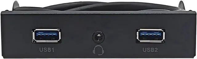 Alt view image 2 of 4 - PC Case 3.5 inch front panel 2 Ports USB 3.0 USB Hub w/ HD Audio & Mic Combo Header 4Pin,Motherboard USB 19-Pin to 2 Female Adapter Cable - 2 FT