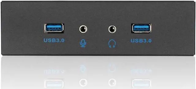 Main image of PC Case 5.25 inch front panel 2 Ports USB 3.0 USB Hub w/ HD Audio Output & Microphone,2.6ft USB 20pin to 2x USB 3.0 Splitter w/ Stereo Audio Mic