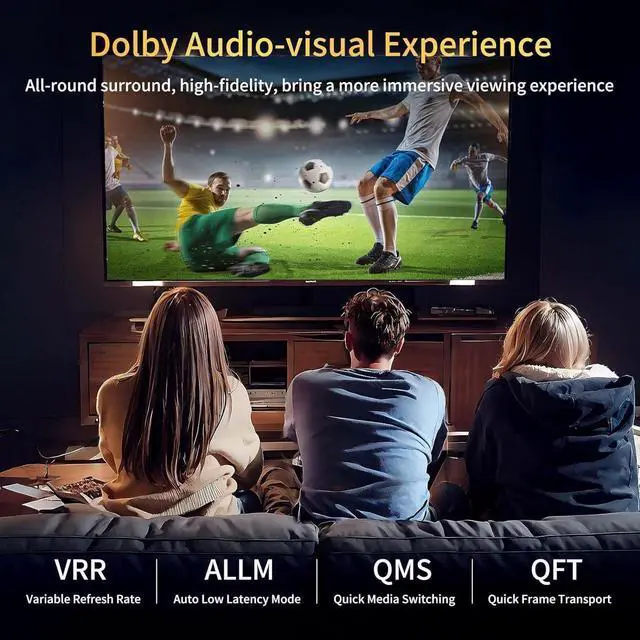 Alt view image 4 of 4 - 8K HDMI Cable 2.1, Available 1.5FT, 3.3FT, 5FT, 6.6FT, 10FT, 16FT, 20FT, 25FT Lengths for Selection,Ultra High Speed HDMI Cable Braided Cord 48Gbps, 8K@60Hz /4K@120Hz (8K-1.5feet)
