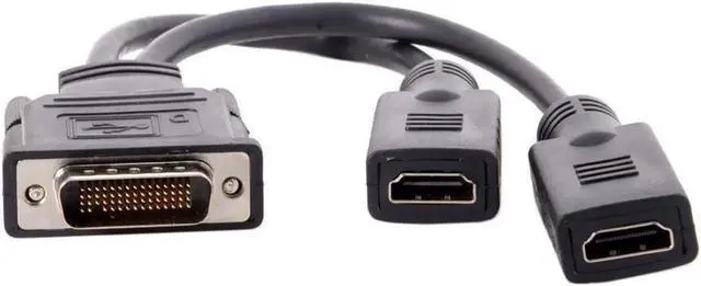 Alt view image 5 of 6 - DMS 59 Pin to 2 HDMI Cable, DMS 59 Pin Male to HDMI Female Dual Monitor Extension Cable Adapter for LHF Graphics Card (DMS 59 pin Dual hdmi)